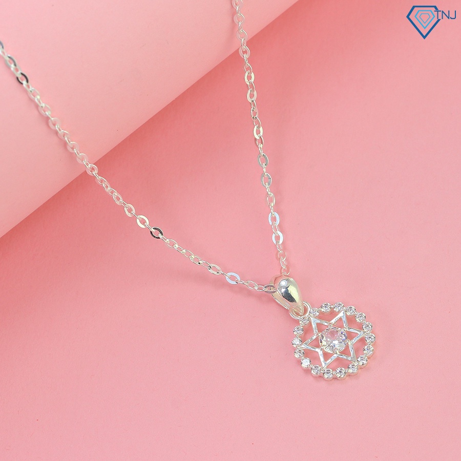 Dây chuyền bạc nữ mặt ngôi sao gắn đá đẹp, lấp lánh DCN0638 - Trang Sức TNJ