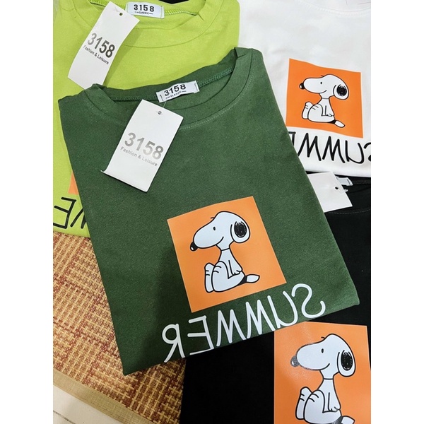 Áo Thun Tay Lỡ Form rộng 🌸 In SNOOPY 🌸 Hàng Chuẩn Ảnh