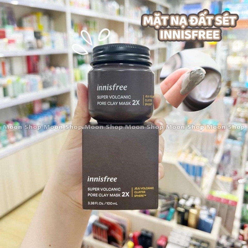 Mặt nạ đất sét tro núi lửa Innisfree Jeju Volcanic pore clay mask 2X ( mask sét Innisfree)