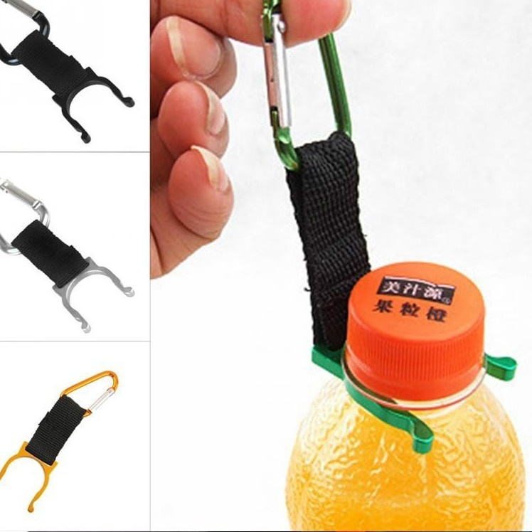 1 Móc Khóa Carabiner Bằng Nhôm Màu Sắc Ngẫu Nhiên Dùng Khi Đi Cắm Trại