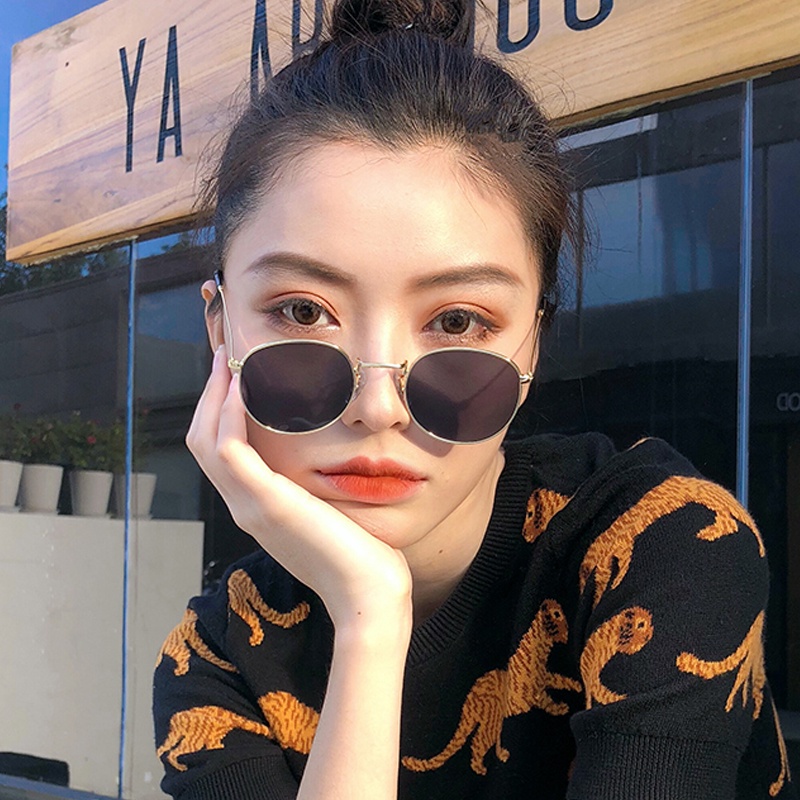 Kính Mát Phân Cực Gọng Tròn Bằng Kim Loại Phong Cách Cổ Điển Thời Trang Cho Nam Và Nữ