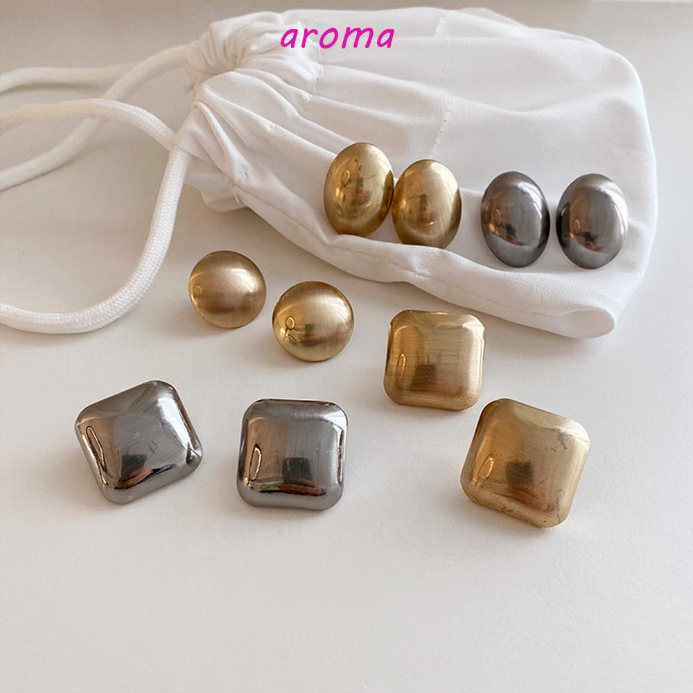 Bông Tai Kim Loại Phản Quang Mượt Mà Thanh Lịch Thời Trang Cho Nữ