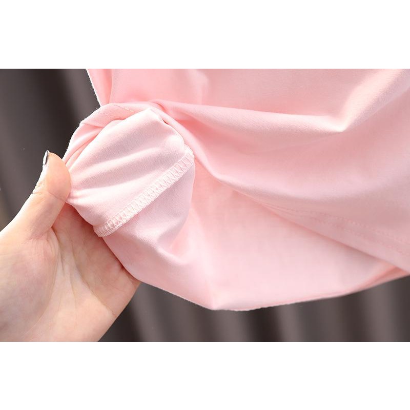 Set yếm bé gái áo thun tay ngắn quần yếm hoa MINTSCLOSET Mint's Closet màu hồng 1 2 3 tuổi - YE5096