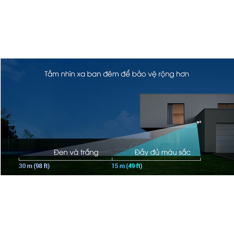 Camera wifi ngoài trời ezviz C3TN 2MP 1080P full color-Chính hãng-Giá tốt