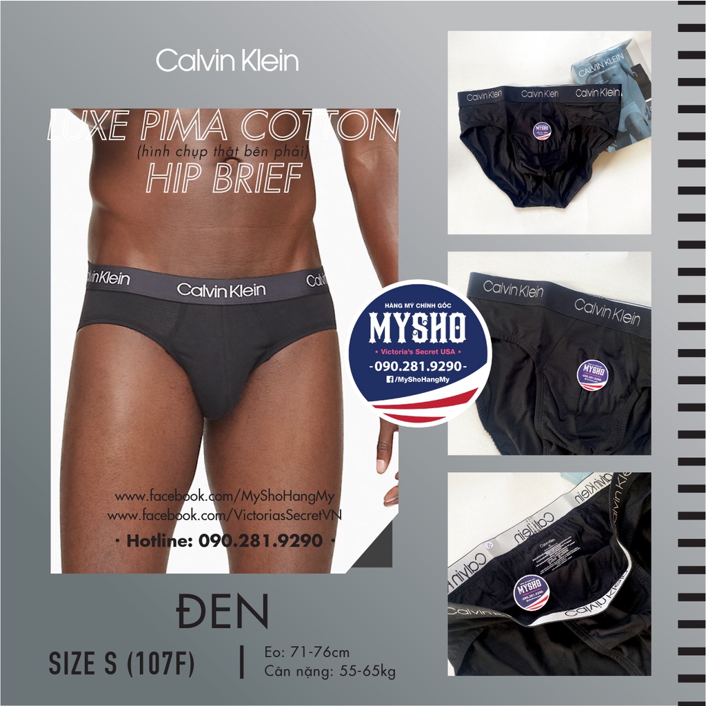 Quần lót CK Mỹ dành cho Nam với chất liệu cotton co giãn, mềm và mịn, Kiểu dáng sexy thời t