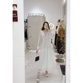 AfterBefore Đầm maxi ly cổ tim nhiều màu