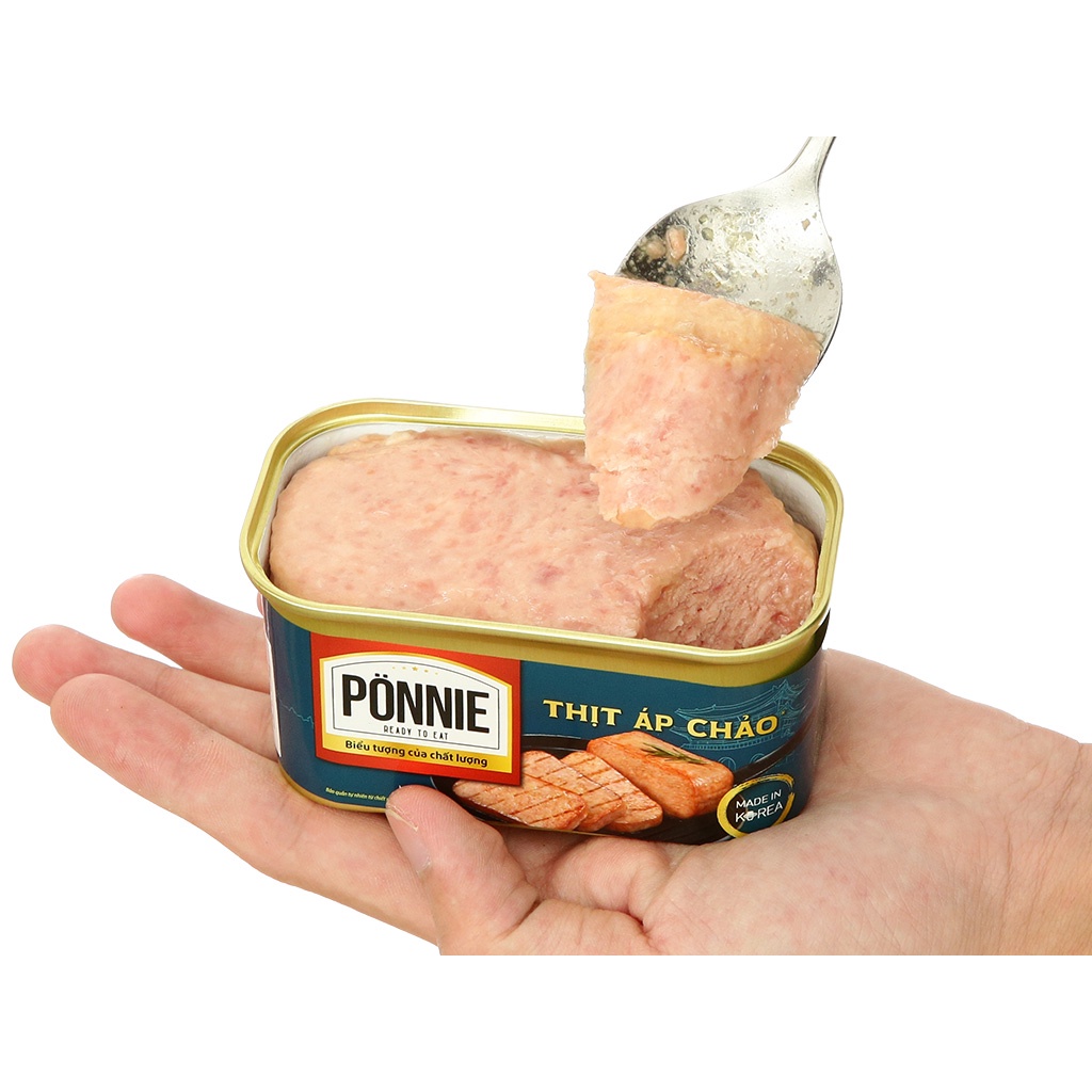 Thịt áp chảo đóng hộp Ponnie 200g
