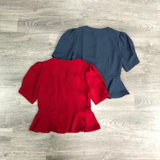 Áo Mixxo Nút Bọc Tay Xếp Li