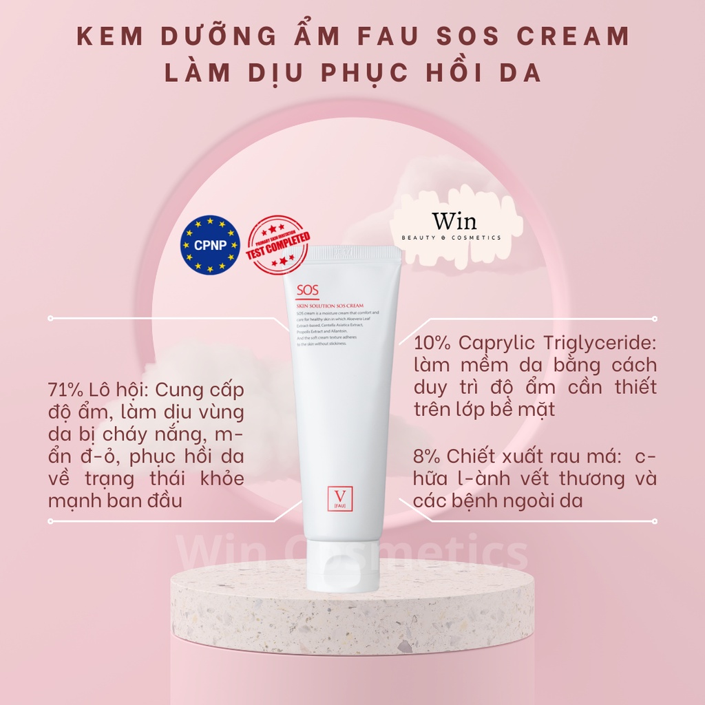 Kem dưỡng ẩm FAU SOS Cream làm dịu phục hồi da