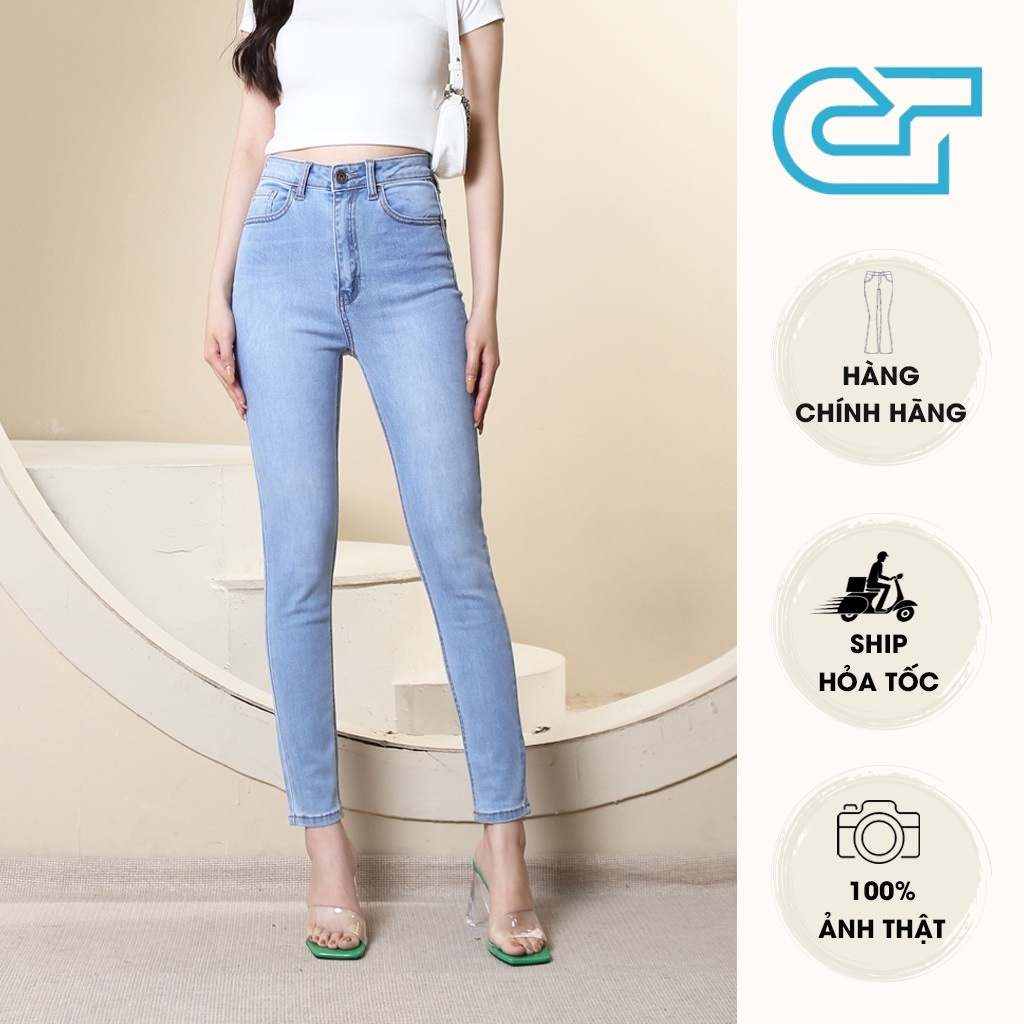 Quần skinny jean nữ co giãn cạp cao CP26, CT JEANS