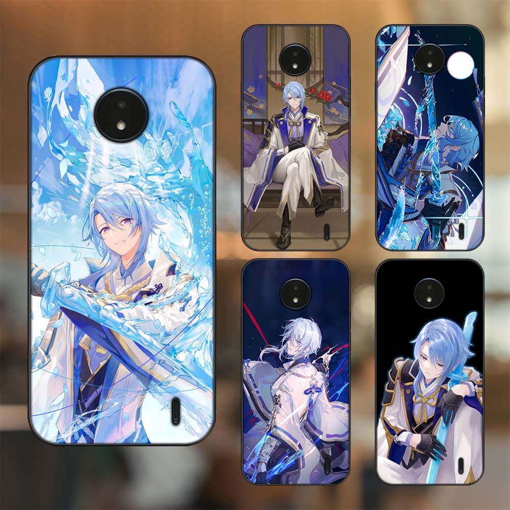 Ốp lưng Nokia C20 viền đen in hình Kamisato Ayato Genshin Impact