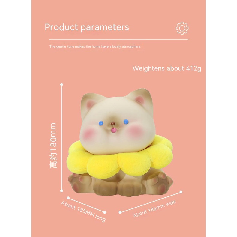 Ống Heo Tiết Kiệm Chống Sốc Hình Mèo Dễ Thương Trang Trí Nhà Cửa