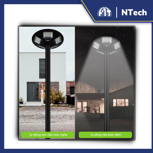 Đèn sân vườn, đèn đĩa bay năng lượng mặt trời Jindian UFO 500 Công suất 250W Khung ABS- Chip Led "SMD"