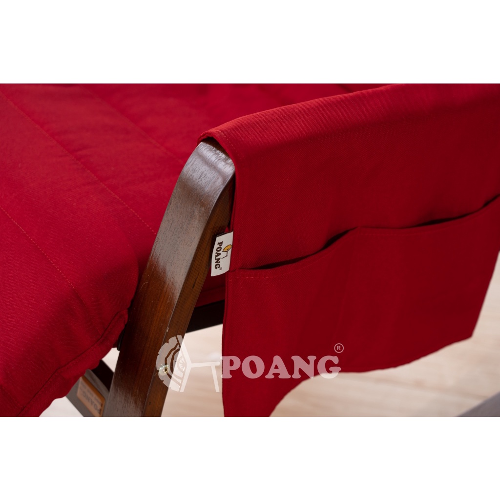 Ghế thư giãn | POANG ROCKING CHAIR | plywood óc chó/bạch dương | đỏ | R67xS162xC86 cm