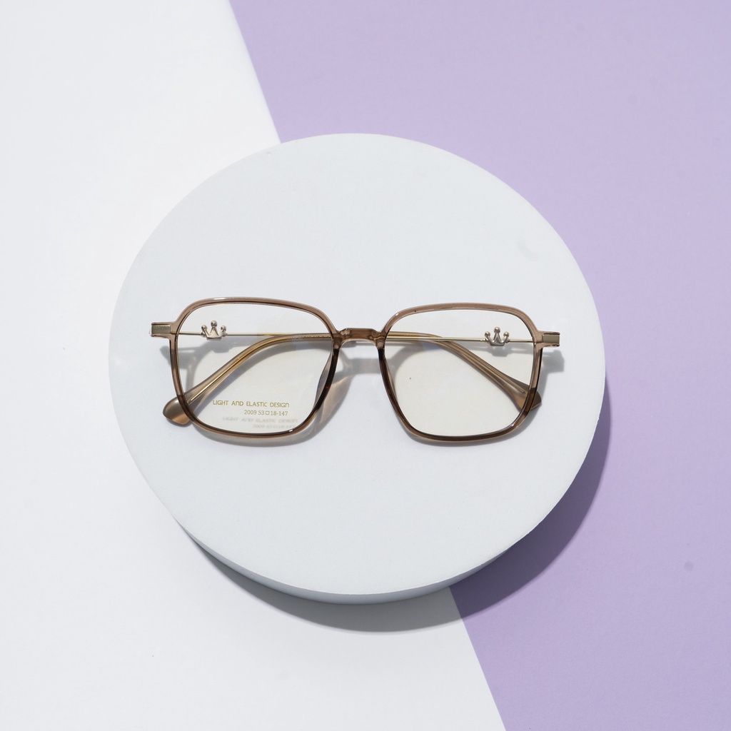 Gọng kính mắt vuông nam nữ LILYEYEWEAR chất liệu nhựa chắc chắn kiểu dáng thời dang phong cách Hàn Quốc 2009