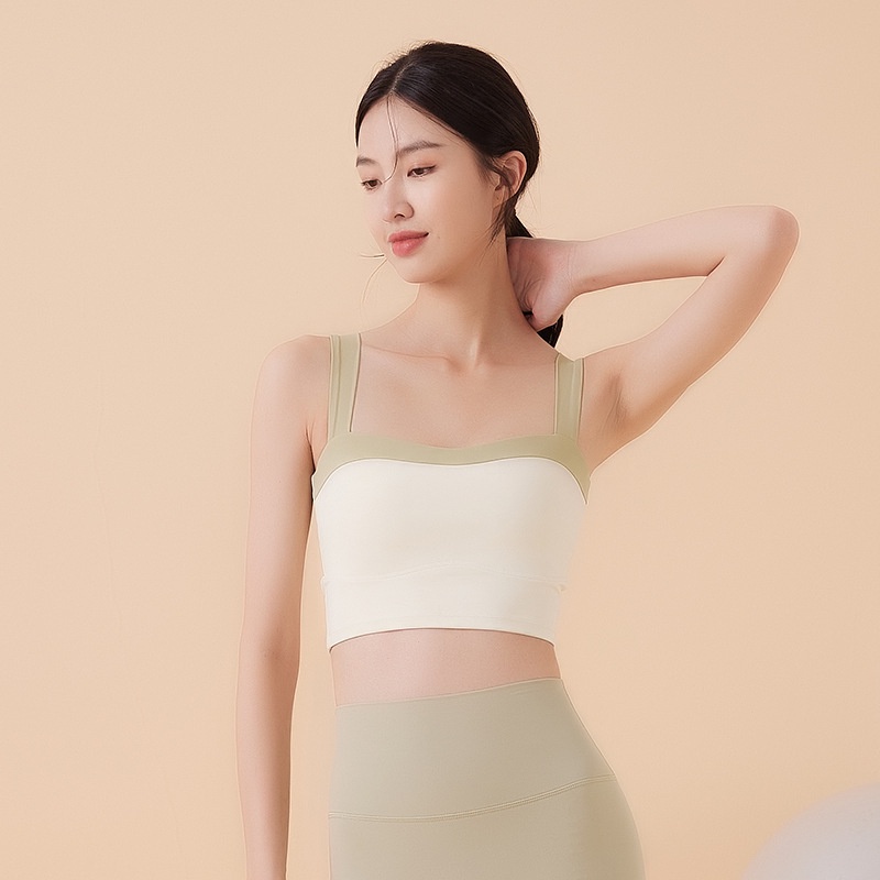Áo Ngực Thể Thao Phối Màu Tương Phản Thời Trang Tập Yoga