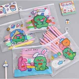 [Có quà tặng kèm] Túi Zip Đựng Bút Siêu Cute