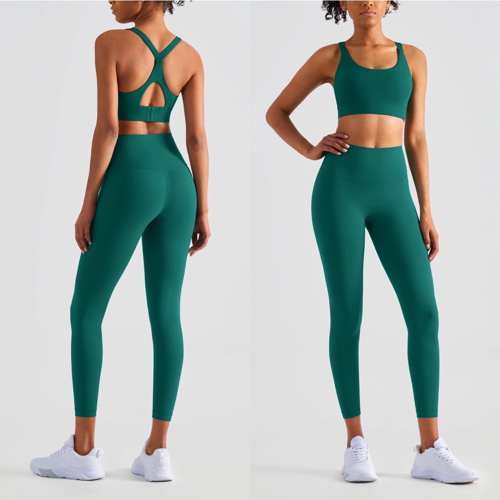 Bộ đồ tập thể thao/ yoga lưng cao màu sắc cá tính dành cho nữ