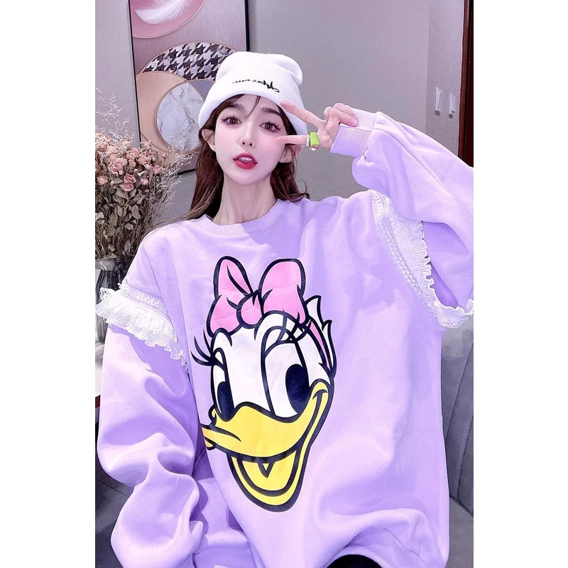 Áo Thun QC TD In Vịt Phối Ren Cute - E58
