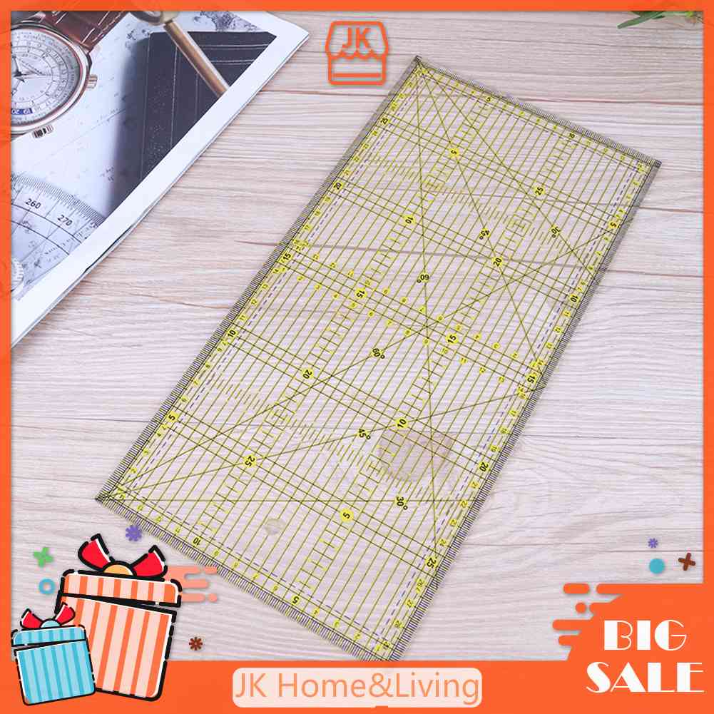 Thước Acrylic Trong Suốt 30X15Cm Chuyên Dụng May Vá