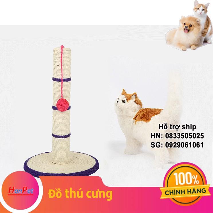 HCM - Trụ mèo 1 con chuột - đồ chơi cho mèo vờn chuột dạng đế tròn 1 cột trụ cho mèo cào móng