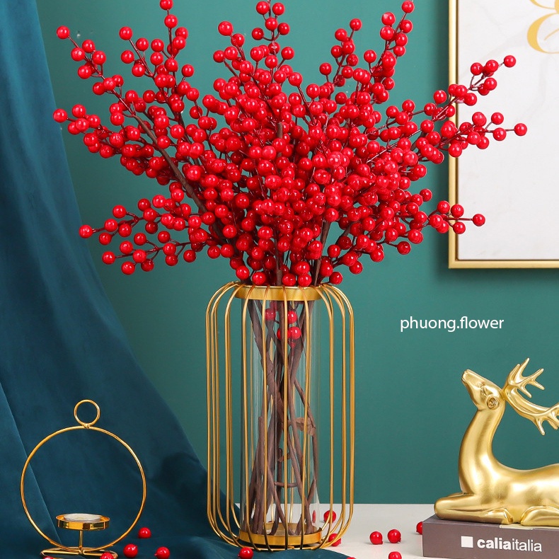 Bình hoa lọ hoa đèn lồng khung sắt mạ vàng lõi thủy tinh sang trọng dùng cắm trang trí decor phòng khách tuyệt đẹp sotob