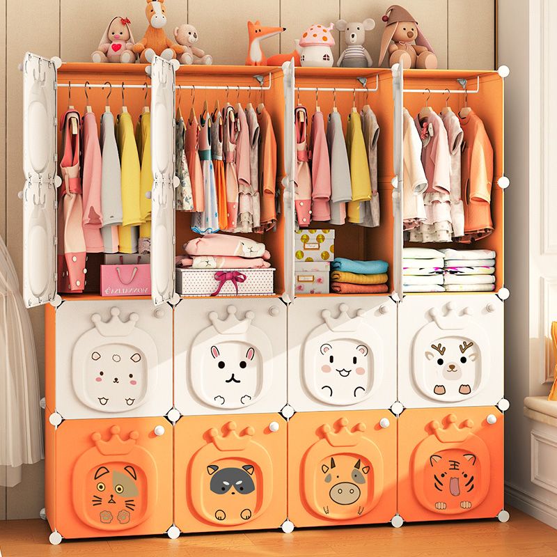 Household Bedroom Simple Assembly Strong Durable Baby Storage Cabinet Storage Plastic Small Wardrobe
