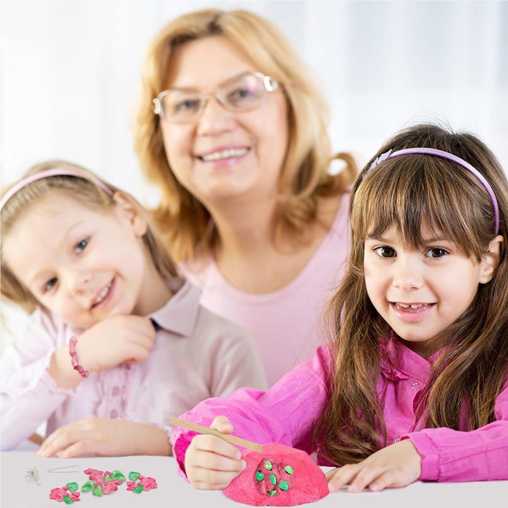 Bộ Đồ Chơi Đào Đá Quý Làm Vòng Tay Đồ Chơi Giáo Dục Cho Bé DIY