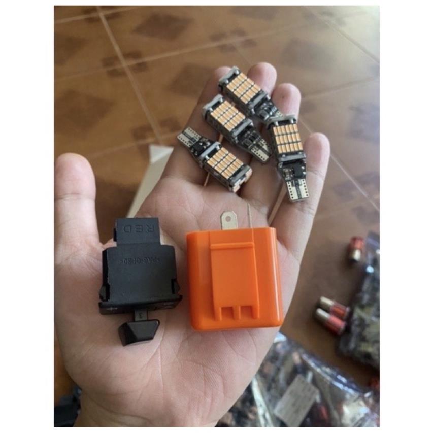 Combo Haza + 4 Bóng T15 Siêu Sáng Gắn Wave 50/100/110 Winner