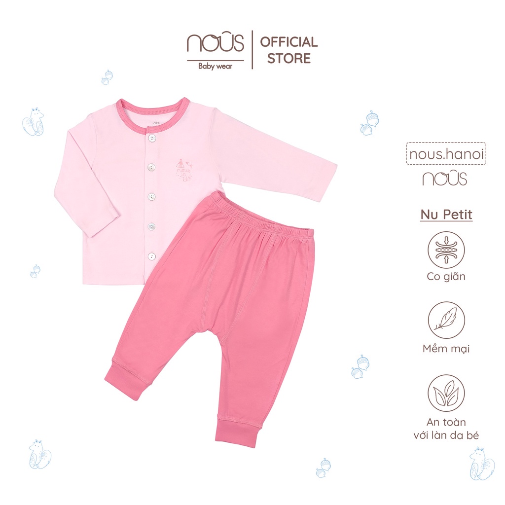 Bộ cài thẳng dài tay Nous Petut cho bé