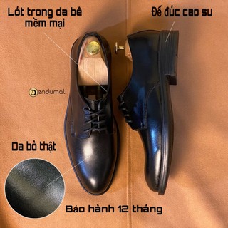 Giày Da Nam Plain Derby Da Bò Thật, Giày Tây Cho Nam - ENDUMAL