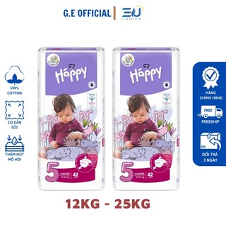 Bỉm dán BELLA HAPPY, tã dán cao cấp T5 nhập khẩu Pháp 42 miếng cho bé 12 - 25kg thoáng mát, thấm hút