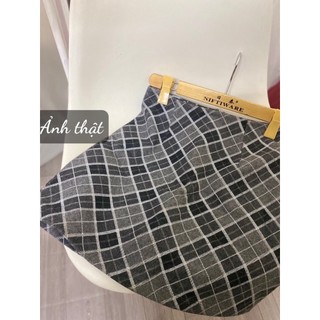 Chân váy dạ kẻ caro