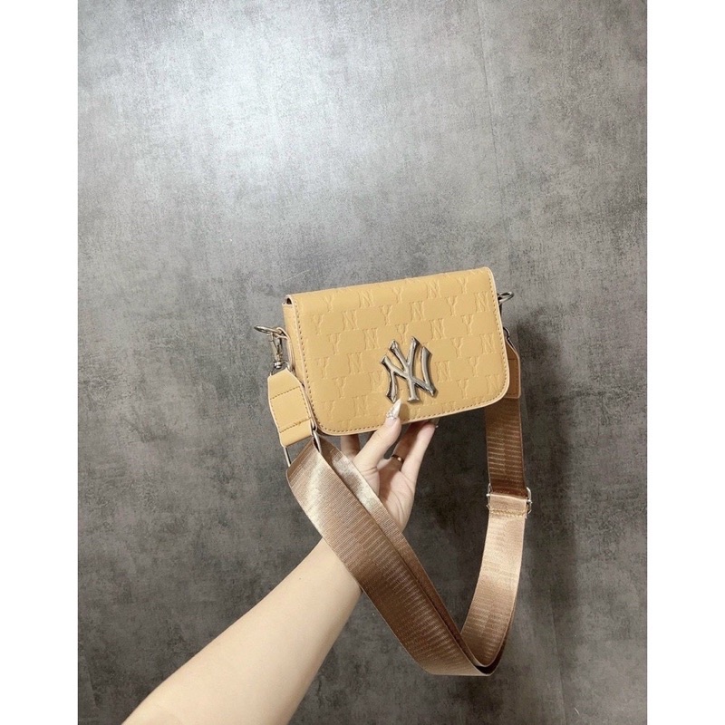 Túi M.L.B NY Đeo Chéo Nam Nữ, Túi Xách Thời Trang In Chìm Dáng Unisex