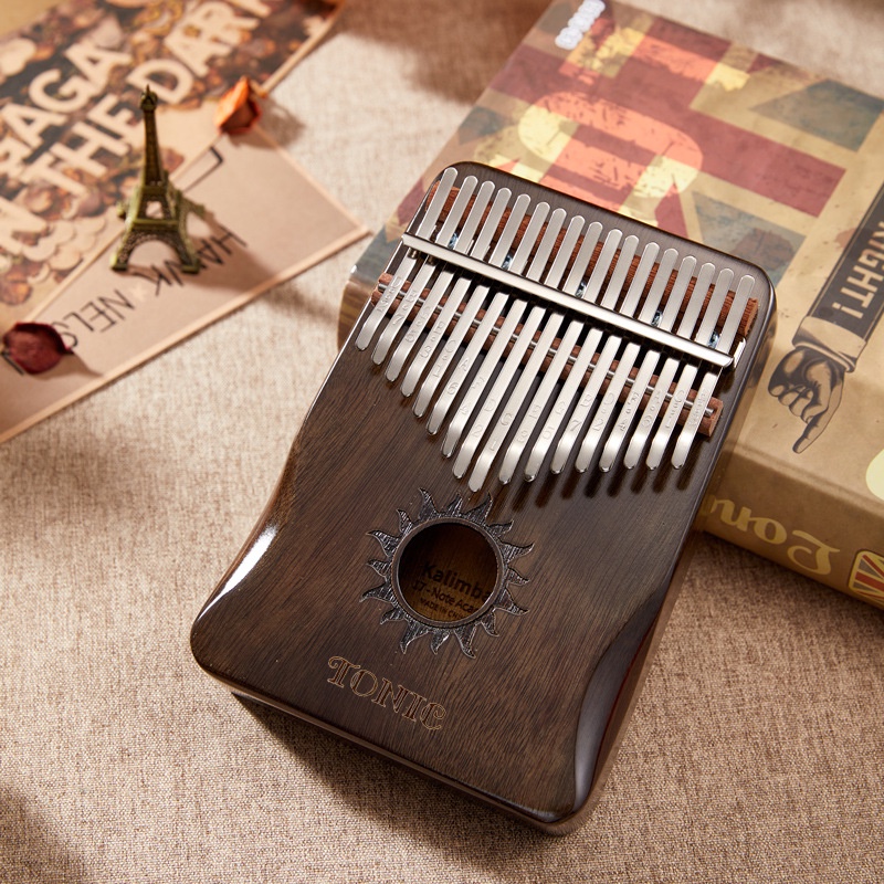 Đàn kalimba hộp cộng hưởng Leafmusic LF042 cao cấp gỗ Walnut Camera giám sát kết nối internet