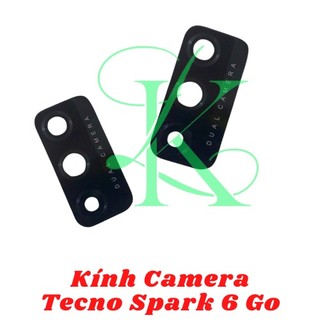 Mặt kính camera Tecno Spark 6 Go sẵn keo dán