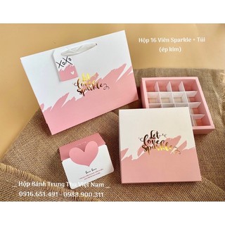 [Set 10] hộp đựng socola (chocolate) 16 viên (ko kèm thiệp)