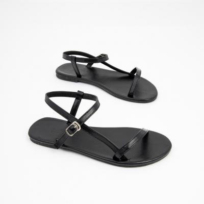 Giày Sandal Nữ Quai Hậu Da Dây Mảnh Xéo mũi Đế Bệt Siêu Xinh giaydepxinh.dangmi SD-0305