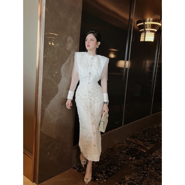 Váy ren trắng body hot hit thiết kế cao cấp