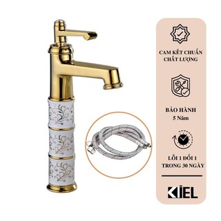 Vòi rửa lavabo nóng lạnh đồng nghệ thuật - vòi rửa mặt, vòi lavabo nóng lạnh bảo hành 3 năm .