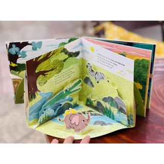 Sách – (Tặng kèm 10 thẻ từ vựng song ngữ - Pop-up dựng hình in màu toàn bộ) Voi Con Tìm Mẹ - Nhã Nam