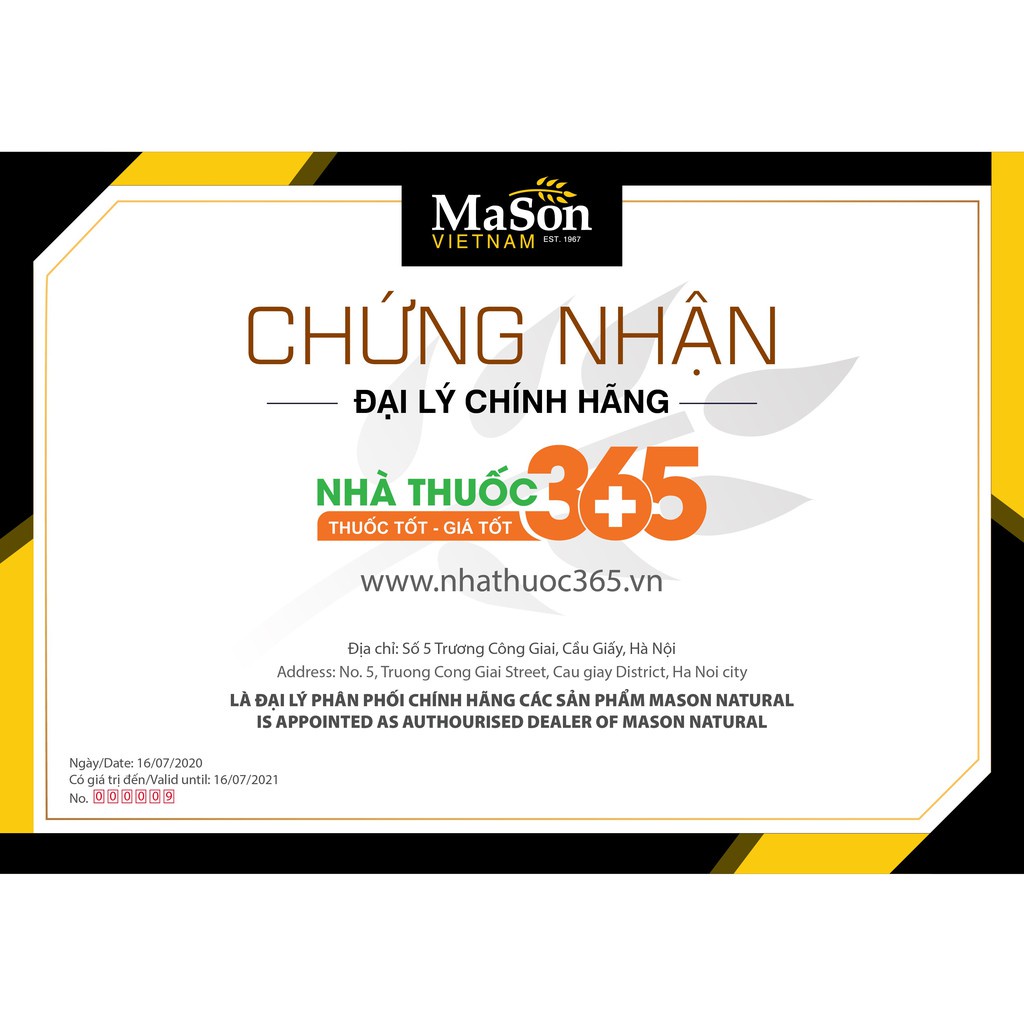 Viên Uống Hỗ Trợ Chuyển Hoá Đường Mason Natural Cinnamon 100 Viên
