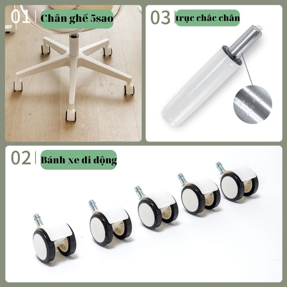 Ghế xoay văn phòng tựa lưng trong suốt có đệm cao cấp, Ghế Trong Suốt  Chân Nhựa Xoay Nâng Hạ Chiều Cao Có Bánh Xe