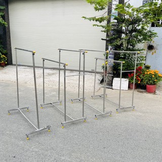 Sào phơi đồ đơn , đôi khung inox chắc chắn, chân vuông cao cấp, treo quần áo, sào trơn