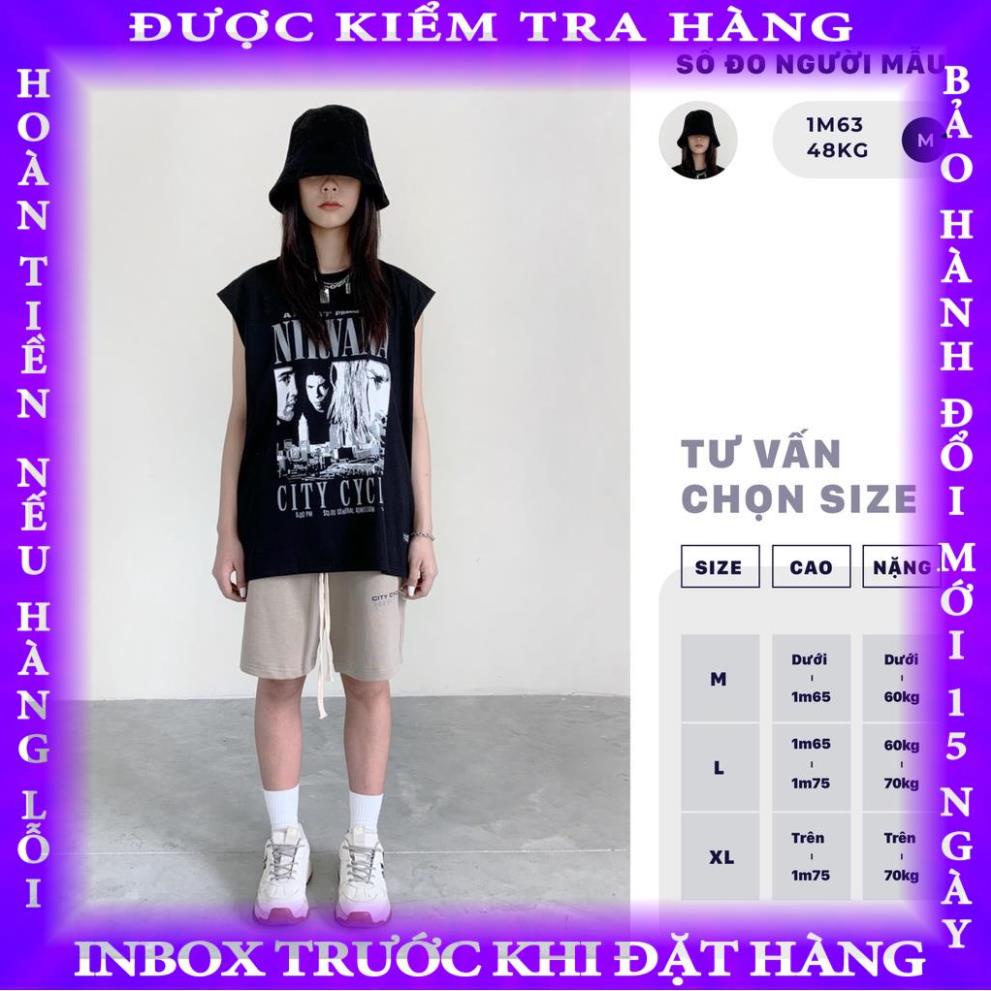 Áo tanktop ba lỗ Nirvana City Cycle chất cotton form rộng nam nữ oversize unisex in hình Local Brand trantu