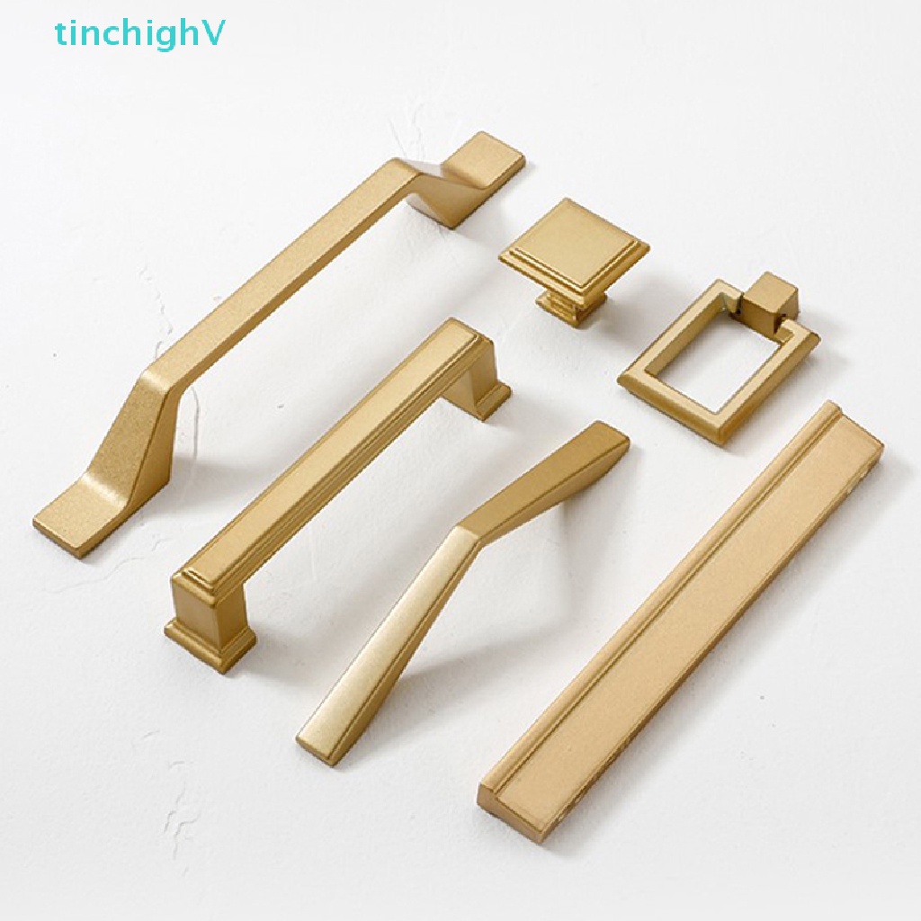 [TinchighV] Tay Nắm Ngăn Kéo Tủ Bằng Hợp Kim Nhôm Nhám Màu Vàng Kim Phong Cách Đơn Giản Cho Nhà Bếp [Mới]