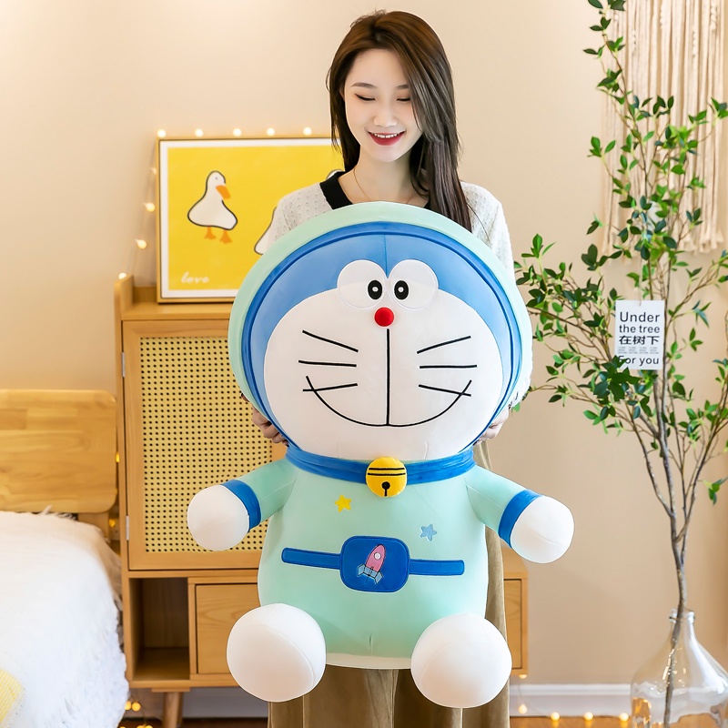 Gấu bông Doreamon phi hành gia, gấu bông dễ thương kích thước 30 50 và 75cm, chất liệu miniso bông trắng tin khiết