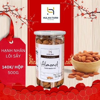 500g hạnh nhân lõi sấy nguyên vị nhập khẩu mỹ hulan farm 100% organic