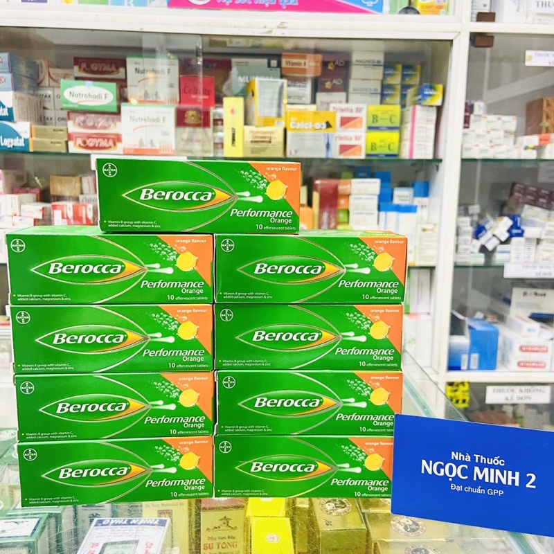 ✅ [Chính Hãng] Berocca performance orange hộp 10 viên viên sủi uống khoẻ Bổ sung vitamin C