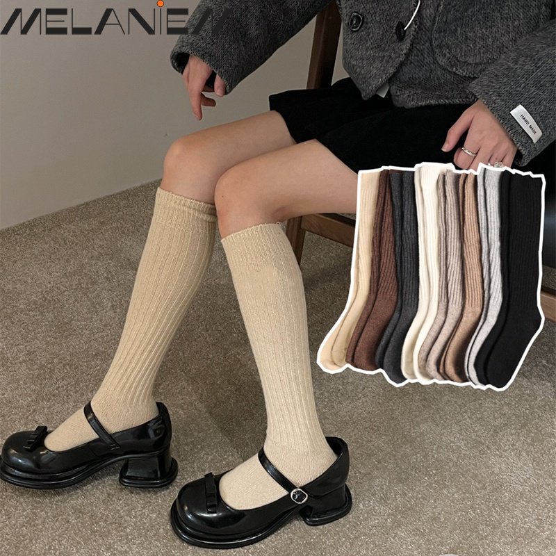 1 Đôi Tất Dệt Kim Dày Mềm Mại Thấm Hút Mồ Hôi Thời Trang Mùa Đông Phong Cách Lolita Nhật Bản